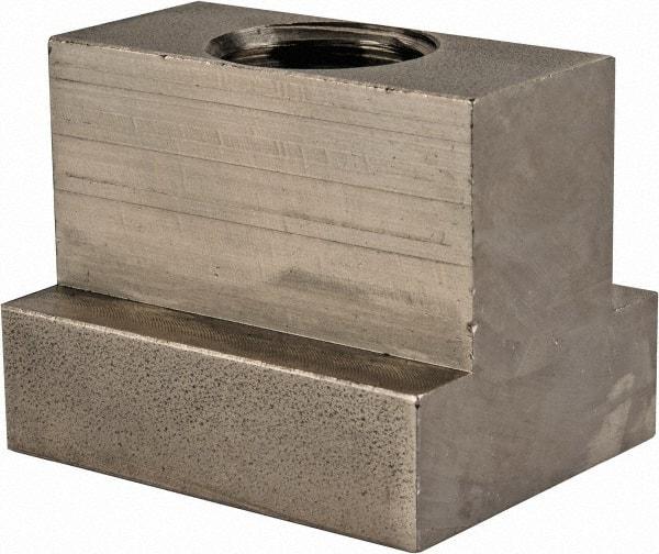 Gibraltar - 3/4-10 Blind Tapped T Slot Nut - 13/16" Slot Width, 1-3/8 x 17/32" Base Width x Height, 1-3/4 x 1-3/8" OAL x Height - Exact Tool & Supply