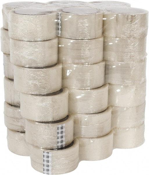 3M - 2" x 55 Yd Clear Rubber Adhesive Sealing Tape - Polypropylene Film Backing, 1.6 mil Thick, 38 Lb Tensile Strength, Series 369 - Exact Tool & Supply