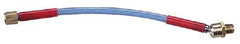Coilhose Pneumatics - 3/8" ID 3' Long Lead-In Whip Hose - FNPT x MNPT Ball Swivel Ends, 200 Working psi, -40 to 165°F, 1/4" Fitting, - Exact Tool & Supply
