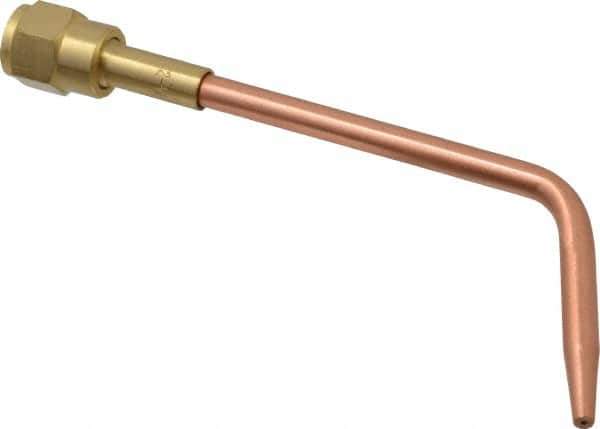 Value Collection - #2 Tip, Oxy-Acetylene, 142T Series Medium Duty Welding Elbow Nozzle - For Use with General Purpose Torches - Exact Tool & Supply