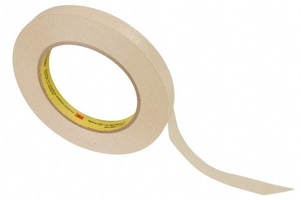 3M - 1/2" Wide x 60 Yd Long Tan Paper Masking Tape - Series 232, 6.3 mil Thick, 27 In/Lb Tensile Strength - Exact Tool & Supply