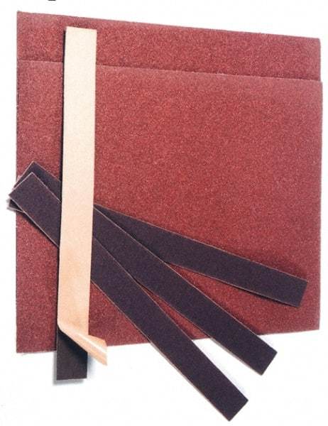 Made in USA - 150 Grit, Aluminum Oxide Adhesive Backed Sanding Sheets - Cloth, 9" x 11", Very Fine Grade, X Weighted Backing - Exact Tool & Supply