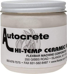 Flexbar - 1 Lb Jar White Ceramic Filler/Repair Caulk - 3000°F Max Operating Temp, 24 hr Full Cure Time - Exact Tool & Supply