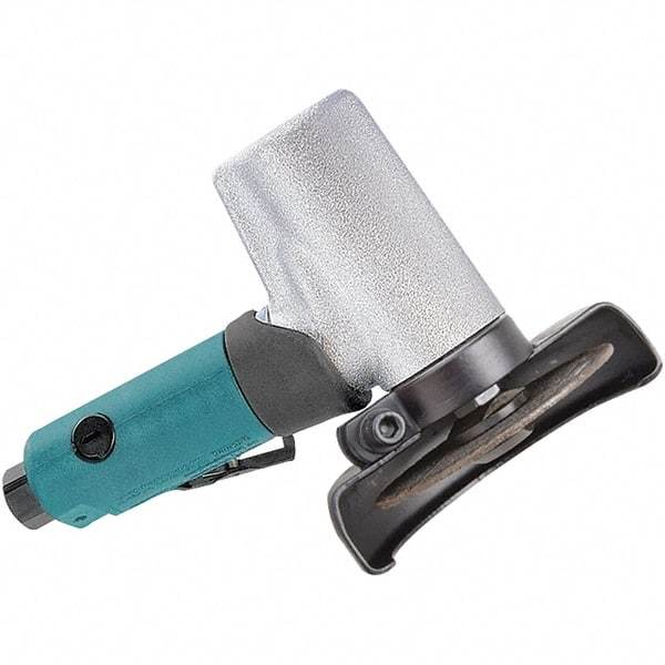 Dynabrade - 3" Wheel Diam, 20,000 RPM, Pneumatic Cutoff & Cutoff-Grinder Tool - Right Angle Handle, 1/4 NPT Inlet - Exact Tool & Supply