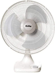 Air King - 12" Blade, 1/50 hp, 930 Max CFM, Oscillating Table/Wall Mounting Fans - 0.34/0.3/0.27 Amps, 120 Volts, 3 Speed - Exact Tool & Supply