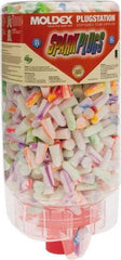 Moldex - One Touch Disposable Non-Refillable Earplug Dispenser with 33 dB Earplugs - Assorted Color Earplugs, 500 Pairs, Includes Mounting Bracket, Template & Hardware - Exact Tool & Supply