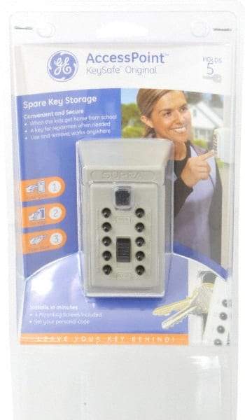 Supra - Push Button Combination, Permanent Key Safe - Brass Finish - Exact Tool & Supply