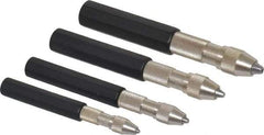 Starrett - 4 Piece 0.187" Pin Vise Set - 4.8mm Max Capacity, 0.187" Max Capacity, Comes in Vinyl Case - Exact Tool & Supply
