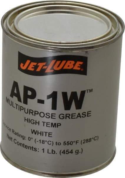 Jet-Lube - 1 Lb Can High Temperature Grease - White, High Temperature, 550°F Max Temp, NLGIG 2, - Exact Tool & Supply