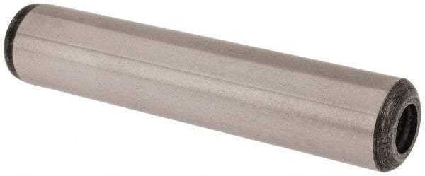 Value Collection - 1/2" Diam x 2-1/2" Pin Length Grade 8 Alloy Steel Pull Out Dowel Pin - 1 Rounded & 1 Threaded End - Exact Tool & Supply