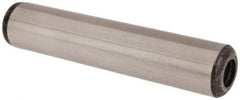 Value Collection - 1/2" Diam x 2-1/2" Pin Length Grade 8 Alloy Steel Pull Out Dowel Pin - 1 Rounded & 1 Threaded End - Exact Tool & Supply