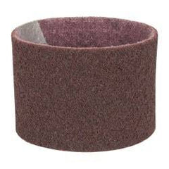 3M - 3-1/2" Wide x 15-1/2" OAL, Aluminum Oxide Abrasive Belt - Aluminum Oxide, Medium, Nonwoven, Series SC-BS - Exact Tool & Supply
