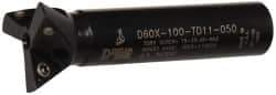 Dorian Tool - 60° Included Angle, 1 Inch Max Cutting Diameter, 3 Inserts, 1/2 Inch Shank Diameter, TDEX 110204-EN Insert Style, Indexable Dovetail Cutter - 2.39 Inch Overall Length - Exact Tool & Supply