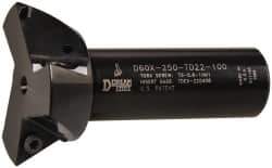 Dorian Tool - 60° Included Angle, 2-1/2 Inch Max Cutting Diameter, 3 Inserts, 1 Inch Shank Diameter, TDEX 220408-EN Insert Style, Indexable Dovetail Cutter - 3-1/2 Inch Overall Length - Exact Tool & Supply