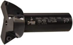 Dorian Tool - 60° Included Angle, 2-1/2 Inch Max Cutting Diameter, 3 Inserts, 1 Inch Shank Diameter, TDEX 220408-EN Insert Style, Indexable Dovetail Cutter - 3-1/2 Inch Overall Length - Exact Tool & Supply