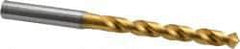 OSG - 8.49884mm 120° Vanadium High Speed Steel Jobber Drill - TiN Finish, Right Hand Cut, Spiral Flute, Straight Shank, 125mm OAL, Standard Point - Exact Tool & Supply