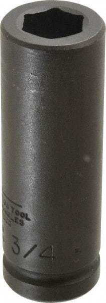 Proto - 3/4" Drive 3/4" Deep Thin Wall Impact Socket - 6 Points, 4" OAL - Exact Tool & Supply