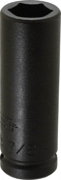 Proto - 3/4" Drive 7/8" Deep Thin Wall Impact Socket - 6 Points, 4" OAL - Exact Tool & Supply