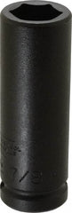 Proto - 3/4" Drive 7/8" Deep Thin Wall Impact Socket - 6 Points, 4" OAL - Exact Tool & Supply