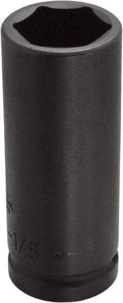 Proto - 3/4" Drive 1-1/8" Deep Thin Wall Impact Socket - 6 Points, 4" OAL - Exact Tool & Supply