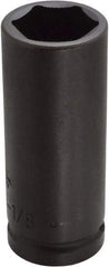 Proto - 3/4" Drive 1-1/8" Deep Thin Wall Impact Socket - 6 Points, 4" OAL - Exact Tool & Supply
