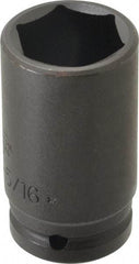 Proto - 3/4" Drive 1-5/16" Deep Thin Wall Impact Socket - 6 Points, 3-1/4" OAL - Exact Tool & Supply