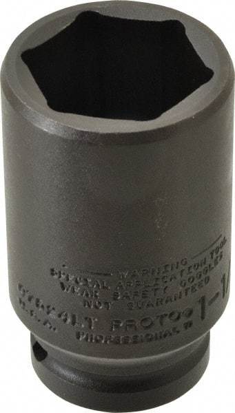 Proto - 3/4" Drive 1-1/2" Deep Thin Wall Impact Socket - 6 Points, 3-1/2" OAL - Exact Tool & Supply