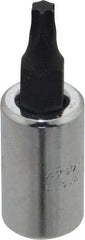 Proto - 1/4" Drive, T20 Torx Bit Socket - 1-1/2" OAL - Exact Tool & Supply