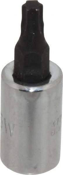 Proto - 1/4" Drive, T25 Torx Bit Socket - 1-1/2" OAL - Exact Tool & Supply