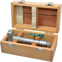 SPI - 3.6 to 4", 3.54" Gage Depth, Mechanical Inside Hole Micrometer - 0.0002" Graduation, 0.00025" Accuracy, Ratchet Stop Thimble - Exact Tool & Supply