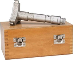 SPI - 3.2 to 3.6", 3.54" Gage Depth, Mechanical Inside Hole Micrometer - 0.0002" Graduation, 0.00025" Accuracy, Ratchet Stop Thimble - Exact Tool & Supply