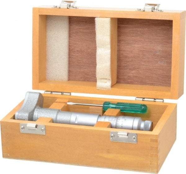SPI - 2.8 to 3.2", 3.54" Gage Depth, Mechanical Inside Hole Micrometer - 0.0002" Graduation, 0.00025" Accuracy, Ratchet Stop Thimble - Exact Tool & Supply