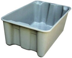 MFG Tray - 300 Lb Load Capacity Gray Fiberglass Tote Container - Stacking, Nesting, 17.9" Long x 10.6" Wide x 5" High - Exact Tool & Supply