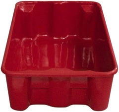 MFG Tray - 300 Lb Load Capacity Red Fiberglass Tote Container - Stacking, Nesting, 24.3" Long x 14.8" Wide x 8" High - Exact Tool & Supply