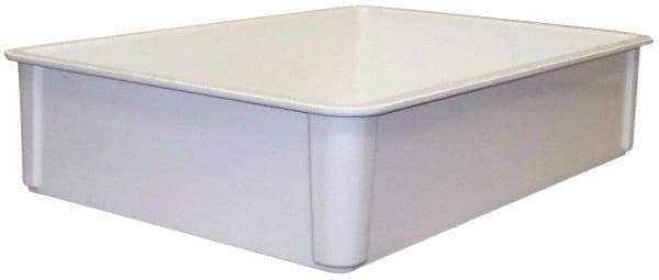 MFG Tray - 400 Lb Load Capacity White Fiberglass Tote Container - Stacking, 25.8" Long x 17.8" Wide x 6" High - Exact Tool & Supply