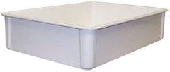 MFG Tray - 400 Lb Load Capacity White Fiberglass Tote Container - Stacking, 25.8" Long x 17.8" Wide x 6" High - Exact Tool & Supply