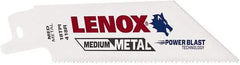 Lenox - 4" Long x 3/4" Thick, Bi-Metal Reciprocating Saw Blade - Tapered Profile, 18 TPI, Toothed Edge, Universal Shank - Exact Tool & Supply