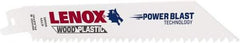 Lenox - 6" Long x 3/4" Thick, Bi-Metal Reciprocating Saw Blade - Tapered Profile, 6 TPI, Toothed Edge, Universal Shank - Exact Tool & Supply
