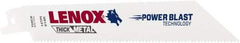 Lenox - 6" Long x 3/4" Thick, Bi-Metal Reciprocating Saw Blade - Tapered Profile, 14 TPI, Toothed Edge, Universal Shank - Exact Tool & Supply