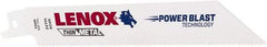 Lenox - 6" Long x 3/4" Thick, Bi-Metal Reciprocating Saw Blade - Tapered Profile, 24 TPI, Toothed Edge, Universal Shank - Exact Tool & Supply