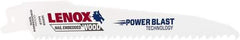 Lenox - 6" Long x 3/4" Thick, Bi-Metal Reciprocating Saw Blade - Tapered Profile, 6 TPI, Toothed Edge, Universal Shank - Exact Tool & Supply