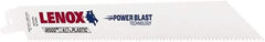 Lenox - 8" Long x 3/4" Thick, Bi-Metal Reciprocating Saw Blade - Tapered Profile, 10 TPI, Toothed Edge, Universal Shank - Exact Tool & Supply