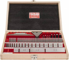Starrett - 81 Piece, 0.05 to 4", Grade 0, Steel Gage Block Set - Square - Exact Tool & Supply