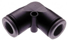 Norgren - 1/8" Tube OD, Brass Push-to-Connect Tube Union Elbow - Tube to Tube Connection, 150 Max psi, Nitrile O-Ring, 0 to 175°F Working Temp - Exact Tool & Supply
