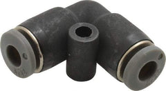 Norgren - 5/32" Tube OD, Brass Push-to-Connect Tube Union Elbow - Tube to Tube Connection, 150 Max psi, Nitrile O-Ring, 0 to 175°F Working Temp - Exact Tool & Supply