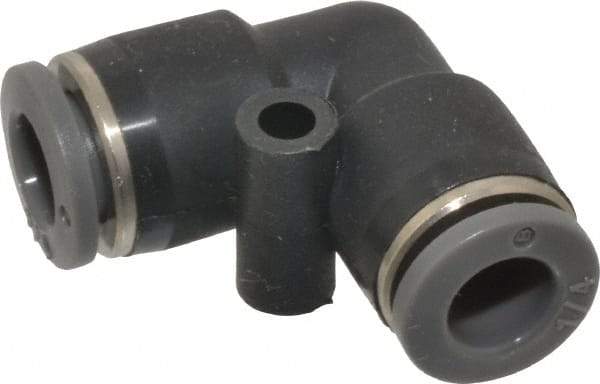 Norgren - 1/4" Tube OD, Brass Push-to-Connect Tube Union Elbow - Tube to Tube Connection, 150 Max psi, Nitrile O-Ring, 0 to 175°F Working Temp - Exact Tool & Supply