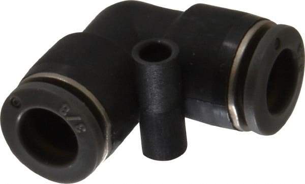 Norgren - 3/8" Tube OD, Brass Push-to-Connect Tube Union Elbow - Tube to Tube Connection, 150 Max psi, Nitrile O-Ring, 0 to 175°F Working Temp - Exact Tool & Supply