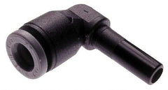 Norgren - 4mm Tube OD, Brass Push-to-Connect Tube Stem Elbow - Tube to Stem Connection, 150 Max psi, Nitrile O-Ring, 0 to 175°F Working Temp - Exact Tool & Supply