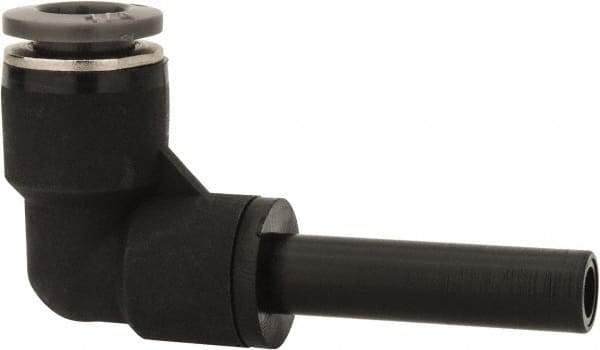 Norgren - 1/4" Tube OD, Brass Push-to-Connect Tube Stem Elbow - Tube to Stem Connection, 150 Max psi, Nitrile O-Ring, 0 to 175°F Working Temp - Exact Tool & Supply