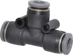 Norgren - 1/4" Tube OD, Brass Push-to-Connect Tube Union Tee - Tube to Tube Connection, 150 Max psi, Nitrile O-Ring, 0 to 175°F Working Temp - Exact Tool & Supply